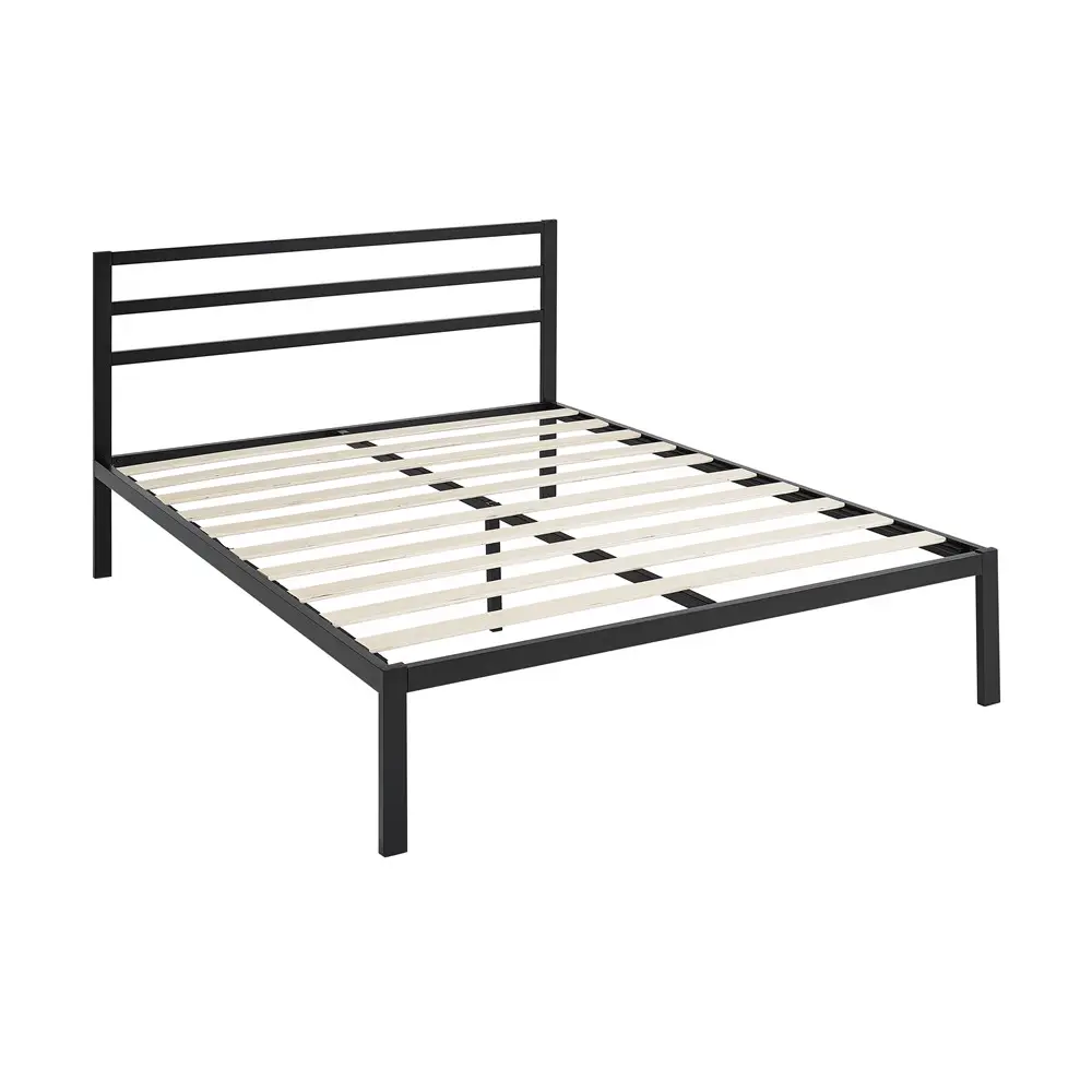 Modern custom designed wood bed frame simple double iron metal bed frame used on gas lift ottoman storage bed