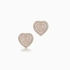 925 <b>Silver</b> Diamond Stud <b>Earrings</b> 10K 14K 18K <b>Solid</b> Gold Casual Sporty Style Eco Friendly Stud Jewelry for Women Wedding - Product Image 3