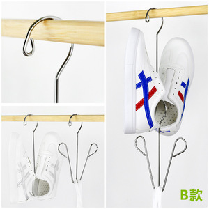Stainless Steel Shoe Hanger Gullwing Design Hook Type Drying <b>Rack</b> For Outdoor Balcony Storage Organization - Product Image 4