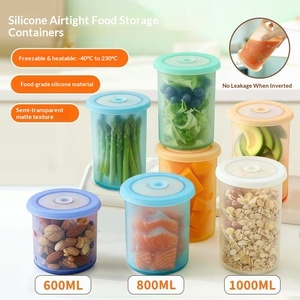 Contenitore per alimenti sigillato a tenuta stagna, scatola per snack in silicone riutilizzabile con coperchio per il pranzo e per il trasporto - Product Image 5