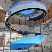 Panneau visuel mou de colonne de mur de module d'écran cylindrique polychrome d'affichage à LED flexible d'intérieur coloré P2.5