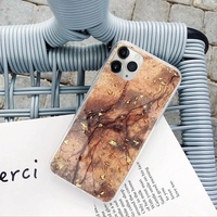 Casing iPhone terbaik untuk iPhone 12 11 Xs Max XR Mewah Bling Emas Foil Marmer Glitter TPU Lembut untuk casing iPhone 11 Pro Max