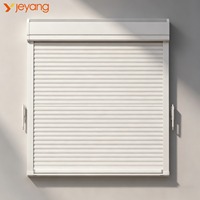 Stores extérieurs motorisés intelligents en aluminium sur mesure Jieyang, protection solaire, sécurité des fenêtres, volet roulant électrique isolé, moderne