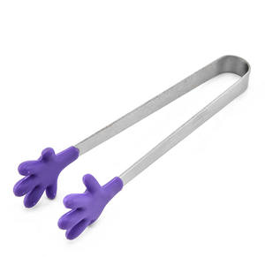 Mini pinces à glace en acier inoxydable avec embouts en silicone pour aliments, sucres, ustensiles de cuisine, pinces à fruits, pour la maison, le bar, les collations - Product Image 4