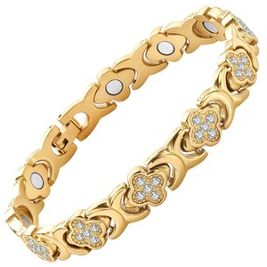 Fashion <b>Bangle</b> Women's Adjustable Zinc Alloy Flower Shape Magnetic <b>Bracelet</b> Gift Jewelry - Product Image 4