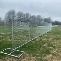 Clôture temporaire en treillis métallique de qualité américaine, galvanisée, 6 pieds x 12 pieds, pour chantiers de construction et événements
