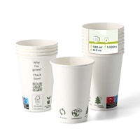 Vasos Desechables de Pared Simple EcoUp de 7.5 oz para Máquinas Expendedoras, Vasos de Papel para Bebidas Calientes