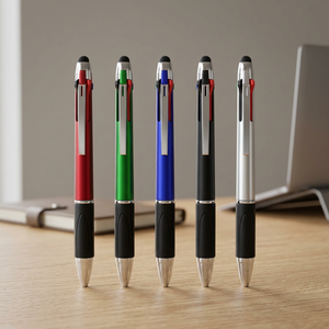Bolígrafo de Plástico Personalizado con Luz LED Negra, Pantalla Táctil Suave, Económico, para Logotipo Promocional, Punta Curva de 1.0 mm - Product Image 3
