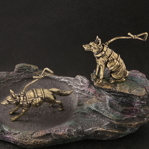 狩猎警犬黄铜摆件装饰展示皮带狗工艺品 - Product Image 1