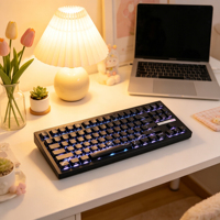 Clavier mécanique Zornher ZH870 avec rétroéclairage RVB, clavier mécanique sans fil 2,4 GHz, type-C, programmable, pour le bureau