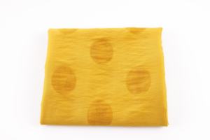 Tissu en nylon Tencel jacquard jaune légèrement translucide avec coton, lin et lin à pois, tissu cheongsam - Product Image 6