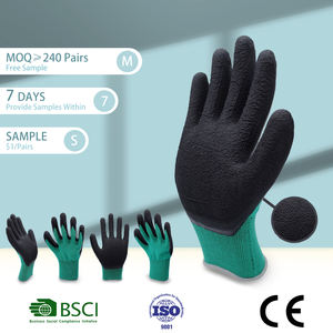 قفازات صناعية مطلية بمادة اللاتكس باللون الأزرق الداكن من النايلون ، مقاومة للانزلاق ، قفازات إنشاءات مقاومة للزيت ، 13 جم - Product Image 6