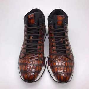 Goodyear <span class=keywords><strong>รองเท้า</strong></span>บูทหุ้มข้อหนังจระเข้แท้สำหรับผู้ชาย, <span class=keywords><strong>รองเท้า</strong></span><span class=keywords><strong>ผ้าใบ</strong></span>สำหรับงานปาร์ตี้ดีไซน์เนอร์ลำลองทำมือแบรนด์ทันสมัย - Product Image 4