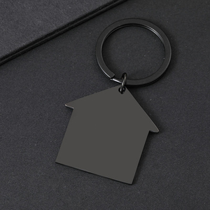 Porte-clés mousqueton vintage en acier inoxydable, vierge, en forme de <span class=keywords><strong>maison</strong></span>, style dessin animé, avec pendentif breloque, pour gravure de logo personnalisé, vente en gros, cadeau - Product Image 6