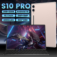Tablet Baru S10 Pro Layar 10.1 inci 2GB + 32GB Android 10 Prosesor 1.2GHz Resolusi 1024x576 Laris Manis Pabrik