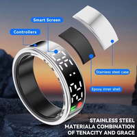 Anillo Inteligente SR08: Monitor de Ritmo Cardíaco y Sueño con Control de Fotos, Resistente al Agua, Compatible con iOS/Android, Regalo con Temática de TikTok