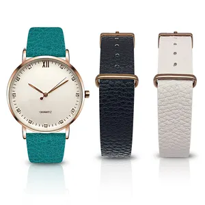 Moderne Meisje Horloges Mooie Dames Wrap Rond Armband Horloges Met Verwisselbare Horloge Bands