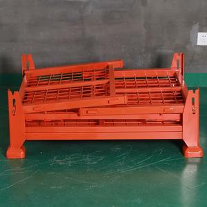 قفص تخزين معدني معدني مخصص من AOCHEN للحطب واجب متوسط قابل للطي ODM قفص مستودع شبكي قابل للطي - Product Image 6