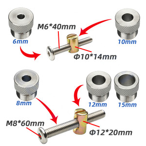 Dụng Cụ Đục Lỗ Vít Tủ Giường Dụng Cụ Đục Lỗ 2 Trong 1 Dụng Cụ Đục Lỗ Đầu Phẳng Xiên Chéo Dụng Cụ Định Vị Gá Chốt Vít - Product Image 3
