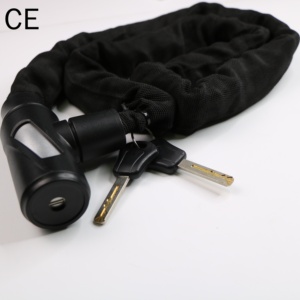 Chaîne antivol de sécurité pour vélo de 1 m (3,3 pi) avec clés, vente en gros d'usine, cadenas de vélo - Product Image 2
