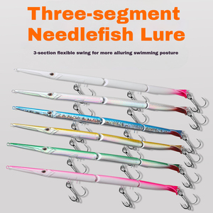 Señuelo de Pesca Articulado de 3 Segmentos, 32g, 27cm, Tipo <span class=keywords><strong>Needlefish</strong></span>, Hundimiento Rápido, Forma de S, para Agua Salada - Product Image 3