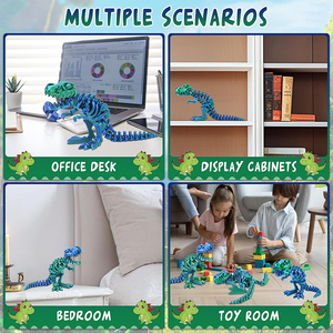 Squelettes de dinosaures articulés imprimés en 3D, squelettes de T-Rex, animaux dragons imprimés en 3D, jouet anti-stress, décoration pour la maison et le bureau, jouet T-Rex - Product Image 3