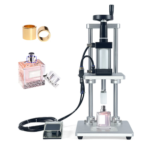 Machine <span class=keywords><strong>de</strong></span> capsulage pneumatique <span class=keywords><strong>de</strong></span> bureau pour flacons <span class=keywords><strong>de</strong></span> <span class=keywords><strong>parfum</strong></span>, pots cosmétiques et bouteilles d'huile en verre, avec capuchonneuse à anneau <span class=keywords><strong>de</strong></span> col moyen pour bouchons en aluminium - Product Image 3