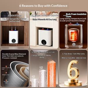 Grensoverschrijdende groothandel snelle verwarming kleine keuken schat mini waterverwarmer opslag energiebesparend 8L/10L niveau 2000W 220V 1 jaar garantie - Product Image 4
