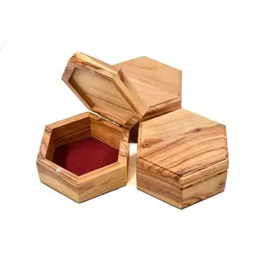 Красивая Ручная резная восьмиугольная форма для хранения ювелирных изделий Розария оливковая деревянная коробка для хранения