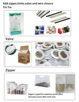 Nouvelle pochette refermable personnalisée pour l'emballage du café, sac recyclable pour café de 12 oz (5 lb)