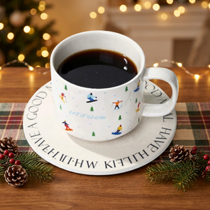 Customized Simple Porcelain Mug Set Christmas Holiday Gift Coffee <b>Latte</b> <b>Cup</b> Souvenir Set Four <b>Cups</b> Nordic Style Cartoon Pattern - Product Image 3