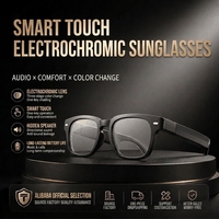 Lunettes intelligentes Bluetooth à oreille ouverte GB01, verres à intensité variable LCD 3 niveaux, protection UV400, lunettes de soleil audio, IPX4, OEM ODM