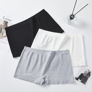 Calzoncillos tipo bóxer para mujer, ropa interior de tela de nailon de color sólido, cómoda, sin costuras, de alta elasticidad, para uso diario - Product Image 3