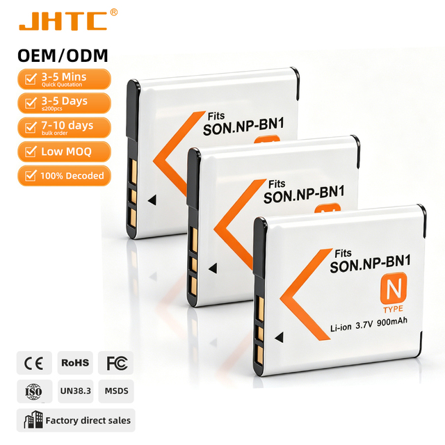Fully Decoded Premium Cells T99 TX7 TX5 for Sony Cyber-Shot W360 QX10 QX30 Digital Camera Battery NPBN1 900mAh 3.7V Quick Charge