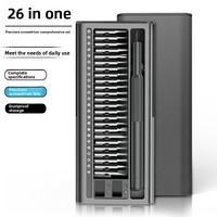Jeu de tournevis de précision 26-en-1 avec embouts, personnalisable OEM, matériaux durables pour la réparation de téléphones, montres, ordinateurs et modèles RC