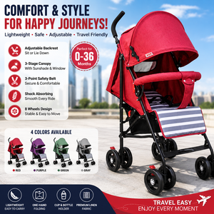 Poussette légère 3 en 1 pour bébé, pliage compact, <span class=keywords><strong>parapluie</strong></span>, voyage, voiture pour enfants âgés de 3 ans, dossier réglable, poussette pour bébé - Product Image 3