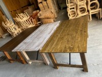 Table de salle à manger rustique en bois massif pliable de 240 cm pour 10 personnes, idéale pour les mariages, les fêtes, les événements hôteliers