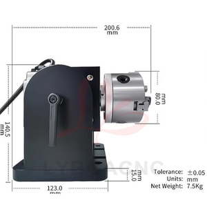 Eje Rotatorio de 3 Garras LY Motor de Conexión Directa 86F-80D/80/100/125MM, Fijación Precisa 180 Ajustable para Marcado Láser - Product Image 5