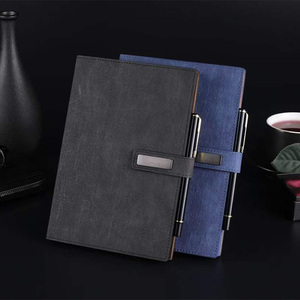 Carnet d'agenda en cuir PU multicolore avec logo personnalisé et ruban marque-page – Bloc-notes de réunion pour le bureau - Product Image 3