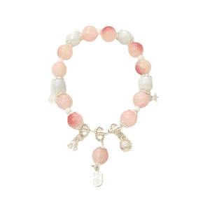 Nueva pulsera de cuentas de cristal esmaltado de gama alta, exquisita pulsera Simple Ins, ajuste de bisel en forma de mariposa, regalo Perfecto para parejas - Product Image 5