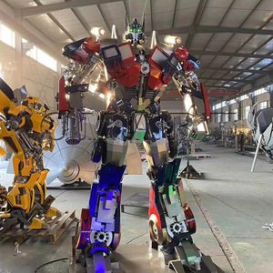 Escultura de Robot Gigante de Gran Tamaño Personalizada con Personajes de Películas, Estatua de <span class=keywords><strong>Megatron</strong></span> de Hierro, Transformer con Luz LED - Product Image 3