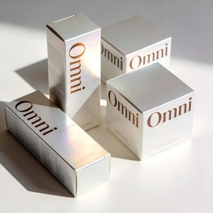 <span class=keywords><strong>Caja</strong></span> <span class=keywords><strong>de</strong></span> Cartón Blanca Personalizada para Regalos Cosméticos, <span class=keywords><strong>Caja</strong></span> <span class=keywords><strong>de</strong></span> <span class=keywords><strong>Cartulina</strong></span> Plateada <span class=keywords><strong>de</strong></span> Lujo con Textura en Relieve para Empaque <span class=keywords><strong>de</strong></span> Limpiador Facial - Product Image 4