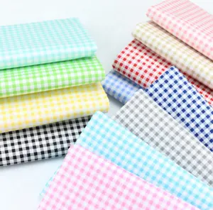 Cotton Printed Fabrics with 5mm Checks Design Width Premium Product Genre