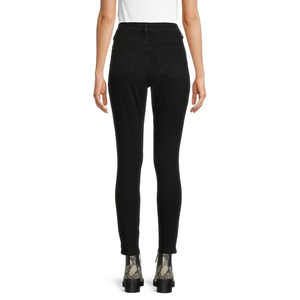 กางเกงยีนส์ฟอกไซส์ใหญ่พิเศษของผู้หญิงกางเกงยีนส์สีพื้นกางเกงยีนส์ลำลองทรงสลิมฟิตทันสมัย - Product Image 3