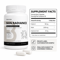 Capsules Éclat de la Peau du Fournisseur d'Usine avec Vitamine C, Biotine et Acide Hyaluronique pour le Soutien Nutritionnel de la Beauté