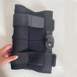 Rodillera articulada para hombre con rótula abierta, estabilizadores laterales, almohadillas de gel, alivio del dolor de rodilla, con dos correas - Product Image 5
