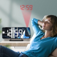 Bestverkopende 2025 Projectie Wekkers Led Digitale Spiegelklokken Automatische Lichtgevoelige Bureau & Tafelklokken Projector