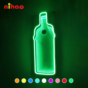 NIHAO – Boîte lumineuse halogène personnalisée en forme de bouteille avec cadre métallique, haute qualité, faible MOQ, directement de l'usine - Product Image 5