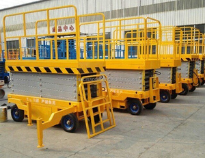 Nâng chiều cao 4-14m Thang Máy cắt kéo di động hiệu quả cao với nâng ổn định để làm sạch cửa sổ cửa hàng - Product Image 2