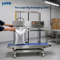 Scelleuse à bande verticale en acier inoxydable MPPK FR-1200V avec codeur de date à rouleau encreur 0-300 ℃   Machine de thermoscellage pour sacs en film PVC